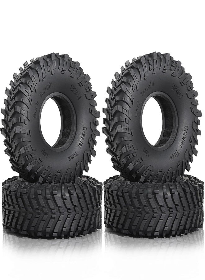 Chanjorlin 1.9 inch RC Crawler Tires OD 120mm All Terrain Soft Rubber Mud Tyres with Foam for 1/10 Rock Crawler Car Traxxas TRX4 Axial SCX10 III RC4WD D90 TF2 Gen8 RR10 1.9" Beadlock Wheels 4PCS - Image 3